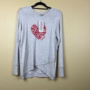 NWT Philosophy Sweatshirt Top Oversized Hearts Cozy